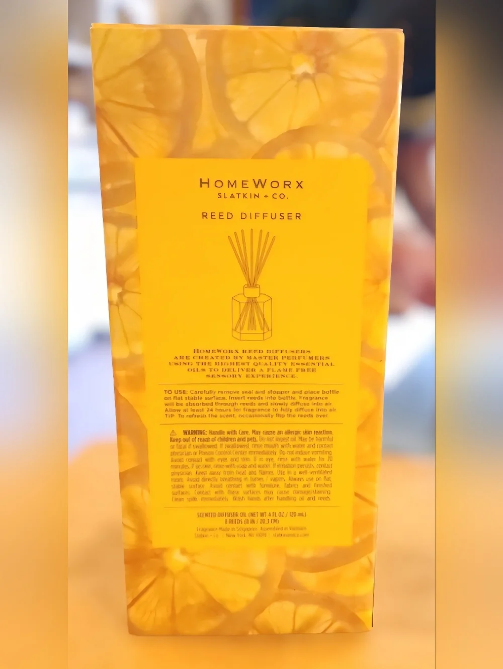 Homeworx Sun Kissed Lemon Reed Diffuser 4 fl oz Harry Slatkin
